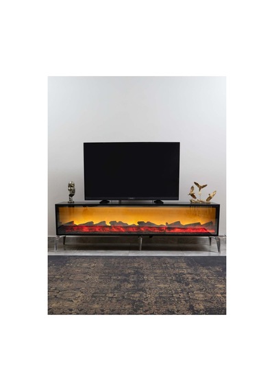 Leon Şömineli Tv Ünitesi 170 X 30 Antrasit Renkli Siyah Siyah Leon Şömineli Tv Ünitesi 170 X 30 Antrasit Renkli Siyah Siyah