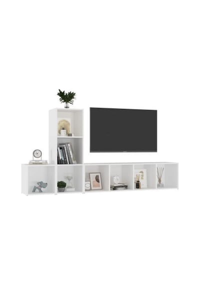 Tdesıgno Gülce Kitaplıklı Televizyon Sehpası - Ünitesi -kitaplık-beyaz 180 Cm 8 Raflı Beyaz Tdesıgno Gülce Kitaplıklı Televizyon Sehpası - Ünitesi -kitaplık-beyaz 180 Cm 8 Raflı Beyaz