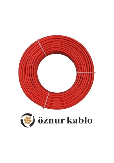 10 Metre Öznur 6 Mm Solar Kablo H1z2z2-k Kırmızı Fotovoltaik