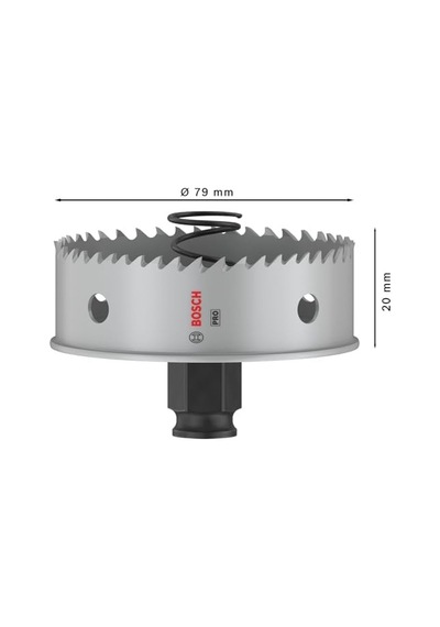 1 X Pro Sheet Metal Power Change Plus Delik Testeresi Paslanmaz Çelik Saclar, Çelik Saclar, Ø 79 Mm, Profesyonel Aksesuar Matkap/tornavida İçin