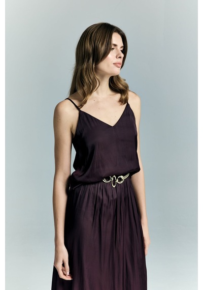 Tosca Askılı Bluz - Bordo-137216 Bordo