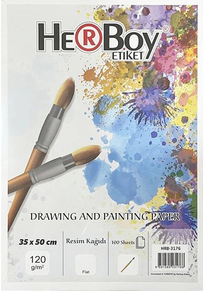 Herboy Resim Kağıdı 35x50 120 Gr 100'lü