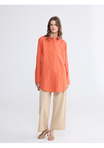 Lcw Everyday Turuncu Regular Fit Kadın Gömlek Tunik