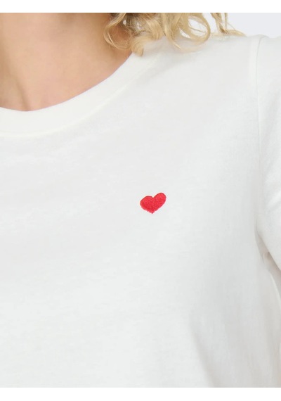 Jdy Jdypisa Life S/s Prınt Top Jrs Kadın T-shirt 15298612 Ekru