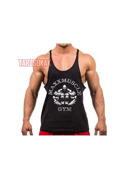 Tarzsokak Gym Tank Top Fitness Sporcu Atleti Gym146 Siyah