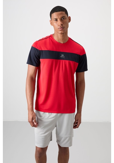 Tommy Life Kırmızı Polyester Nefes Alan Dokulu İnce Esnek Standart Fit Erkek Performans T-shirt - 88396 Kirmizi