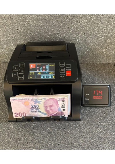 G25 Tl Karışık, Dolar Ve Euro Adet Sayım Şüpheli Para Tespitli Para Sayma Makinesi