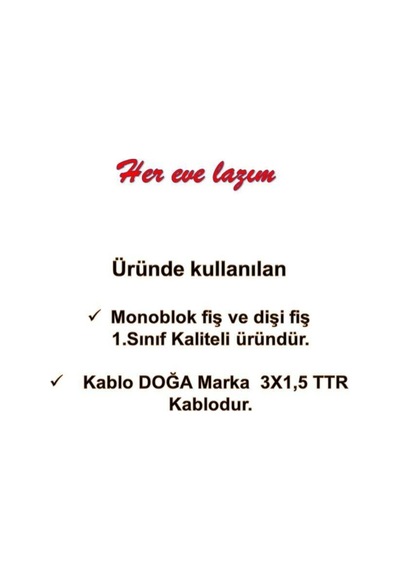 Tekli Topraklı Uzatma Kablo 10 Metre 1