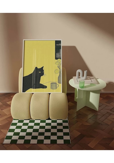 Çerçevesiz Poster Kitaplıkta Sakinlik