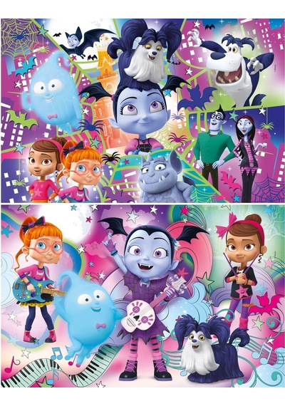 Clementoni 4 İn 1 Puzzle Disney Junior Vampirina 4 Ü 1 Arada Yapboz 2 Adet 20 Parçalı 2 Adet 40 Parçalı Yapboz Seti