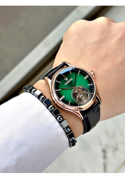 Raymond Diplomat Klips Otomatik Mekanizma Erkek Kol Saati Rose Gold