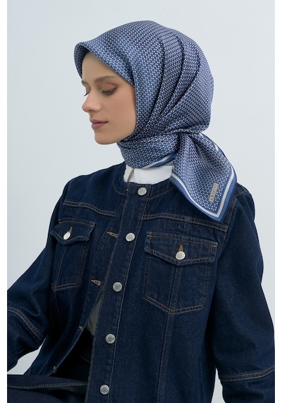 Armine Saf İpek Sura Eşarp-2026 İlkbahar-yaz- 952800d Açık Lacivert
