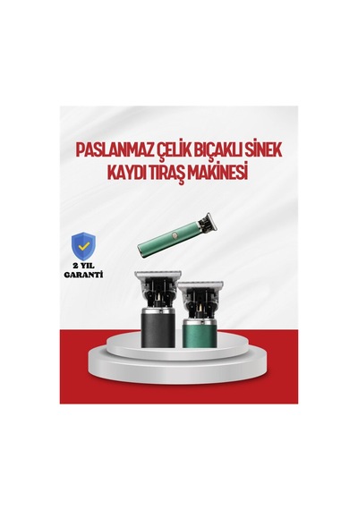 Kablosuz Saç Sakal Ense Paslanmaz Çelik T- Vücut Tıraş Makinesi