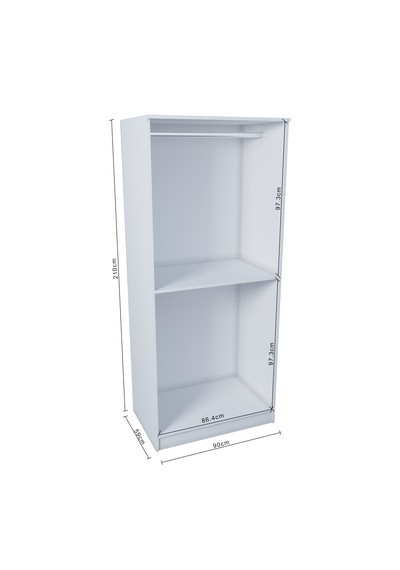 Ases Mobilya Ases Esl153 Geniş Gardırop 2 Kapaklı 2 Askılı Giysi Dolabı Beyaz - Safir Meşe Safir Meşe Ases Mobilya Ases Esl153 Geniş Gardırop 2 Kapaklı 2 Askılı Giysi Dolabı Beyaz - Safir Meşe Safir Meşe
