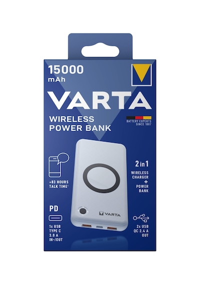Varta 57908 15000 mAh Kablosuz Wireless Powerbank