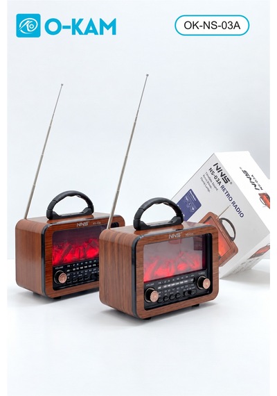O-kam Ok-ns-03a Bluetooth Taşıma Saplı Şömine Efektli Radyo