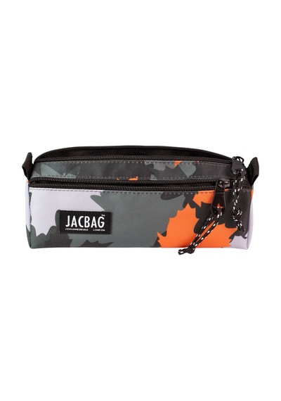 Jacbag Dual Prıme-çift Bölmeli Üçgen Tip Kalem Kutusu Dual Prime-turuncu Camoflora renkli