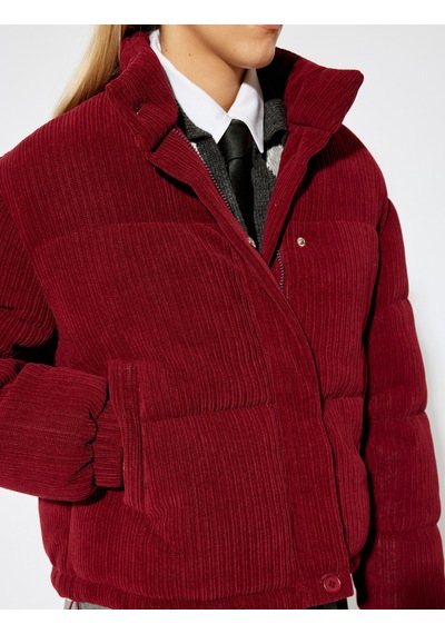Koton Kadife Şişme Mont Oversize Kapitoneli Düğmeli Cep Detaylı Dik Yaka Bordo 5wal20141ıw Bordo Koton Kadife Şişme Mont Oversize Kapitoneli Düğmeli Cep Detaylı Dik Yaka Bordo 5wal20141ıw Bordo