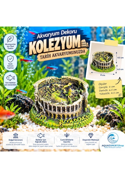 Akvaryum Dekoru - Kelezyum - Salınım Yapmaz - Balıklar İçin Güvenli