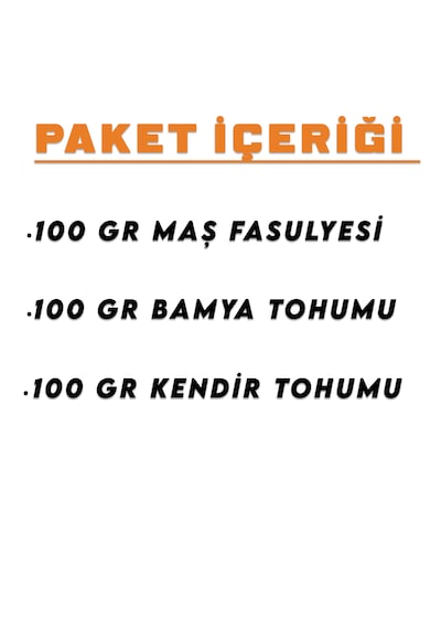 İpek Değirmen Maş Fasulyesi Bamya Tohumu Kendir Doğal Vegan Set 3 x 100 G