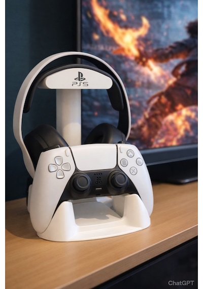 Ps5 Dualsense Kol Ve Kulaklık Standı 2 Si 1 Arada Masaüstü Tutucu