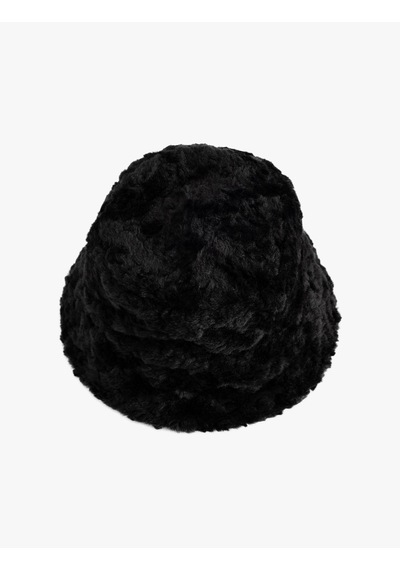 Koton Peluş Bucket Şapka Siyah 5wak40009aa Siyah