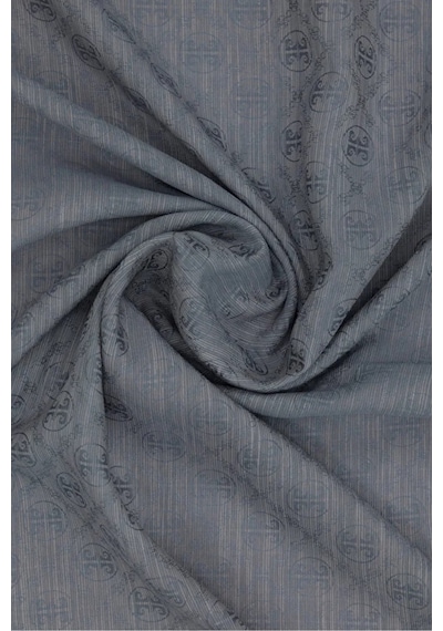 Pierre Cardin Logolu İpek Koton Jakar Eşarp - 8933984 Gümüş - 971