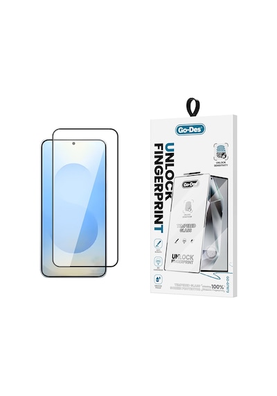 Galaxy Uyumlu S25 Hd Cam Ekran Koruyucu Go Des Gd-001 Parmak İzi Bırakmayan 9h Temperli Siyah