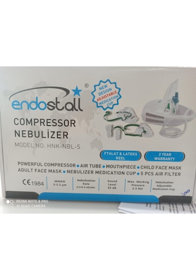 Endostal HNK-NBL-S Kompresörlü Kapaklı Nebulizatör Cihazı