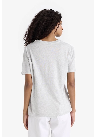 Defacto Regular Fit Gri Kadın T-shirt W9584az/gr93 Gri