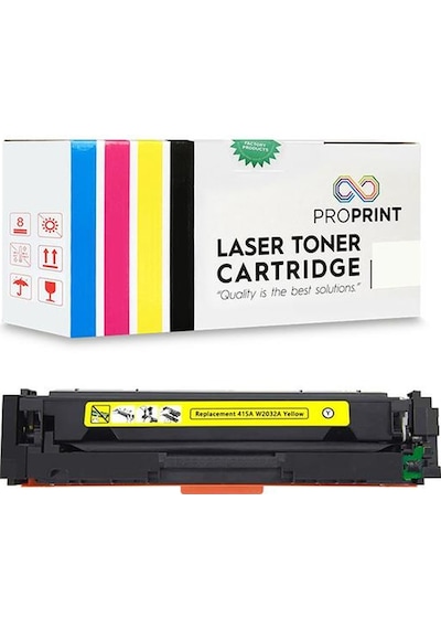 Proprint HP 415A W2032A Sarı Uyumlu Toner Çipsiz 2100 Syf M454dw