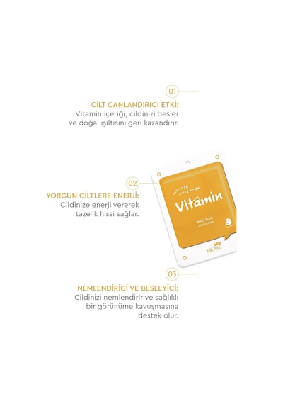 Mjcare On Vitamin Mask -vitaminli Yüz Maskesi 10'lu Sku: Smg8690010487155