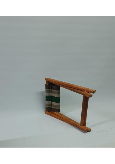 Ahşap Katlanır Bez Tabure Mangal kamp plaj piknik Balıkcı Taburesi 1 Adet
