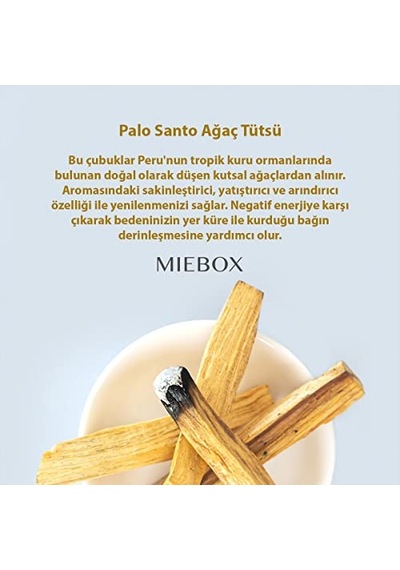 Palo Santo Tütsü, Peru Ağaç Tütsü, Sertifikalı, Yüksek Reçineli, Doğal Tütsü, Palo Santo Incense Palo Santo - 5 Adet 35-40 Gr