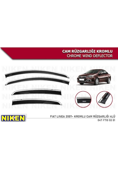 Fiat Linea Cam Rüzgarlığı Kromlu Niken