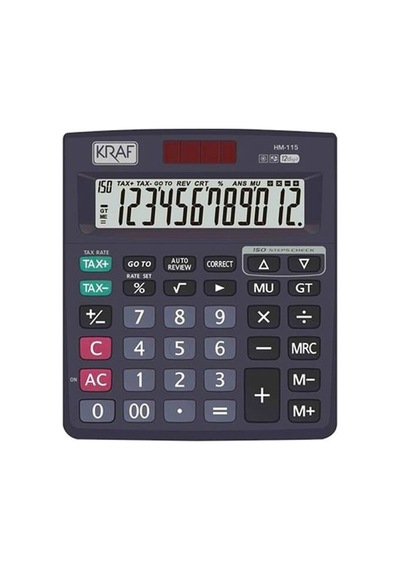 Kraf Hm-115 12 Haneli Tax Masaüstü Hesap Makinesi Çok Renkli