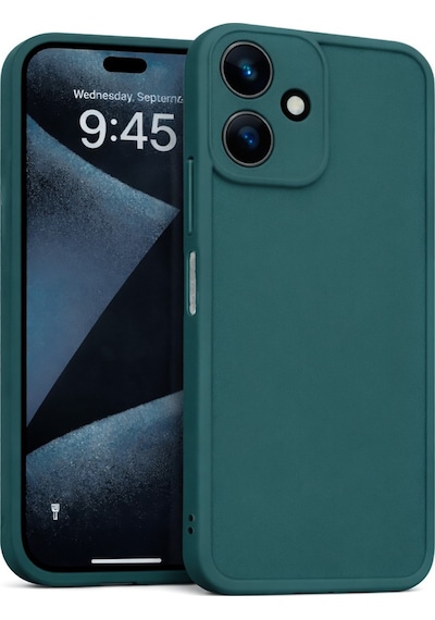 İnfinix Hot30-4g Uyumlu Kamera Çıkıntılı Mat Silikon Telefon Kılıfı Yeşil