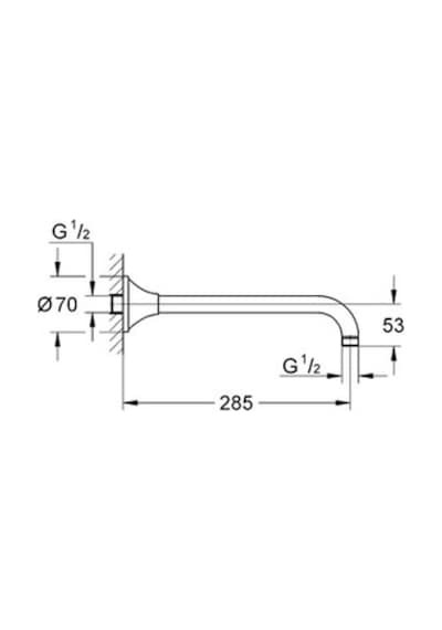 Grohe Tepe Duşu Dirseği 285 Mm Grandera Krom - 27986000 Diğer
