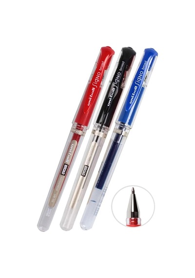Mavi Siyah Kırmızı İmza Kalemi 3 Adet Uniball Signo Broad1.0 Mm Roller Pilot Kalem Um-153 Roller Uçlu Likit Mürekkepli Mavi