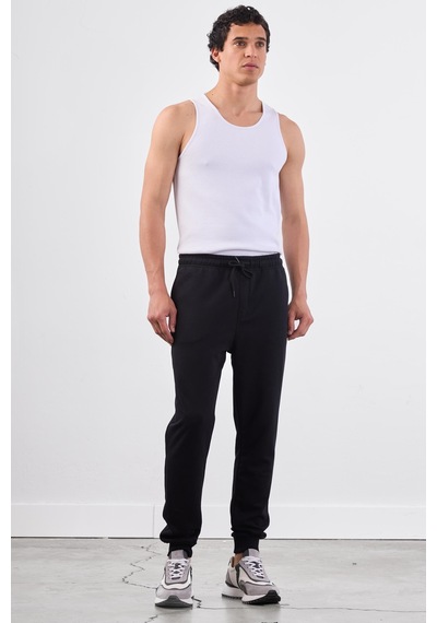 Dufy Siyah Erkek Eşofman Altı - Regular Fit Siyah