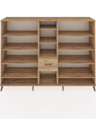 Hyperion Dolap 11 Raflı 3 Çekmeceli 220x44x163 Çam-çam Çam-çam