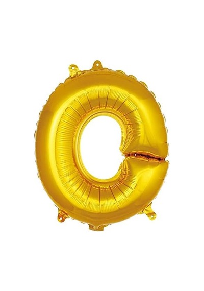 O Harfi 16 İnç Gold Renk Folyo Balon 36 Cm Altın 256