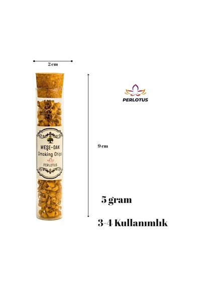 Perlotus Meşe Ağacı Viski Tütsüleme Talaşı 5 Gr Cam Mantar Kapaklı Tüpte Diğer