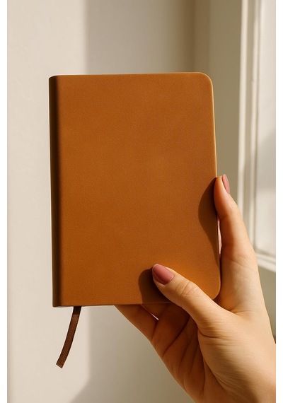 Çizgisiz Not Defteri, Taba Termo Deri Kapaklı Defter, 128 Yaprak A5 Defter, Ofis Ve Kırtasiye 14cm X 21 Cm Taba Kapak