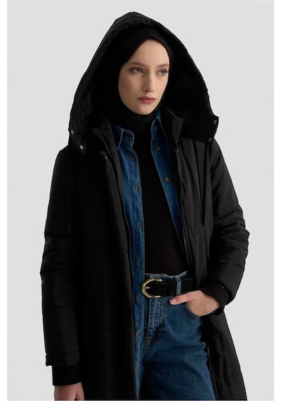 Armine Trend Kadın Kapitone Mont 24kt740 - Trend Model Siyah