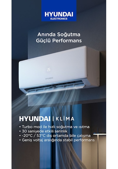 Hyundai HYN-24000WF 24000 Btu Duvar Tipi Split Klima