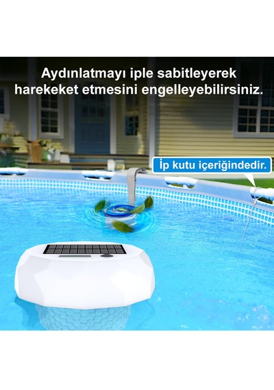 Greentech Water Güneş Enerjili Kumandalı Havuz Led Aydınlatma 1 Adet/gt-pl04