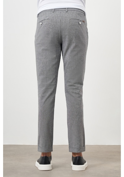 Morven Erkek Siyah Pamuk Keten Trend İpli Jogger Slim Fit Spor Pantolon Siyah