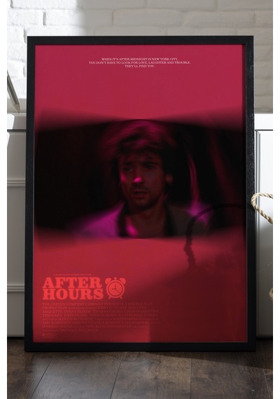 After Hours Siyah Ahşap Çerçeveli Poster, Dekoratif Film Duvar Tablosu