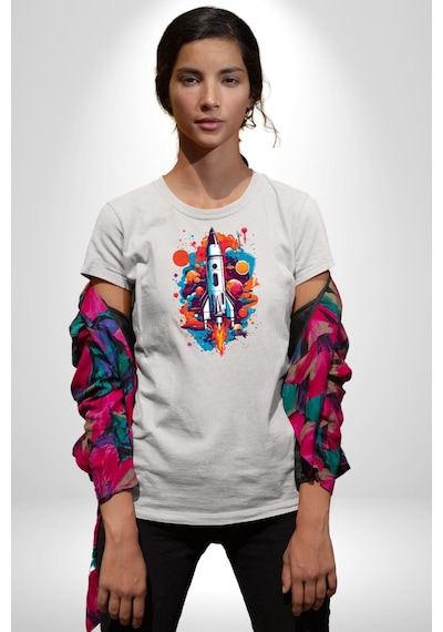 Uzay Aracı Roket Unisex Unisex Beyaz Organik Baskılı T-shirt Penye Yüksek Kalite Beyaz Uzay Aracı Roket Unisex Unisex Beyaz Organik Baskılı T-shirt Penye Yüksek Kalite Beyaz